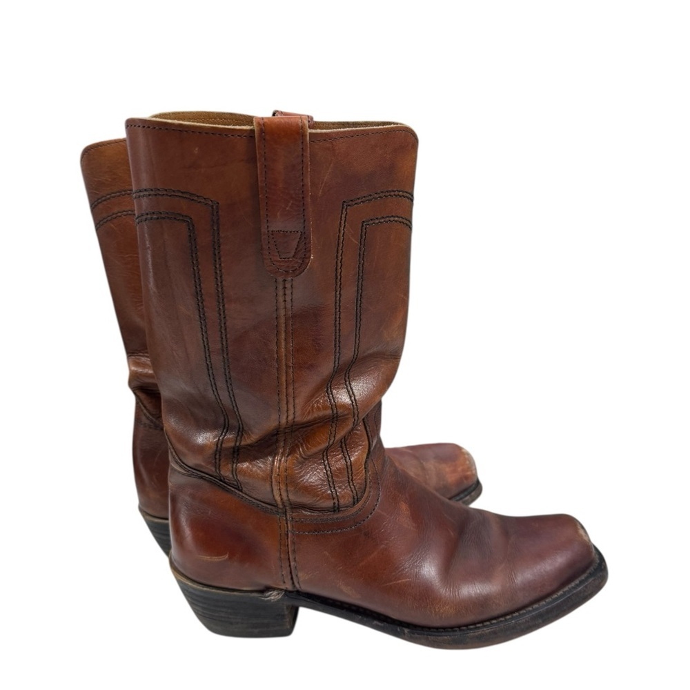 VTG Landis Biltrite Cowboy Boots- Men's 11.5-12 Leather Western - Picture 3 of 8